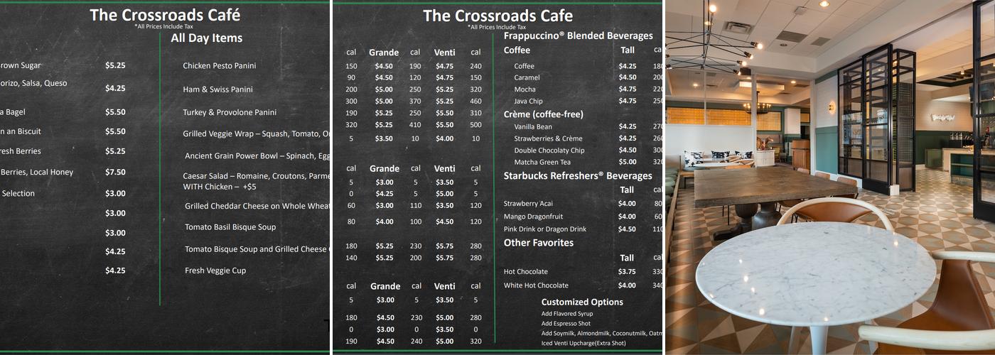 Crossroads Café Hilton Lexington/Downtown Menu