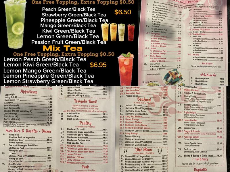 Magic wok Chinese restaurant Menu