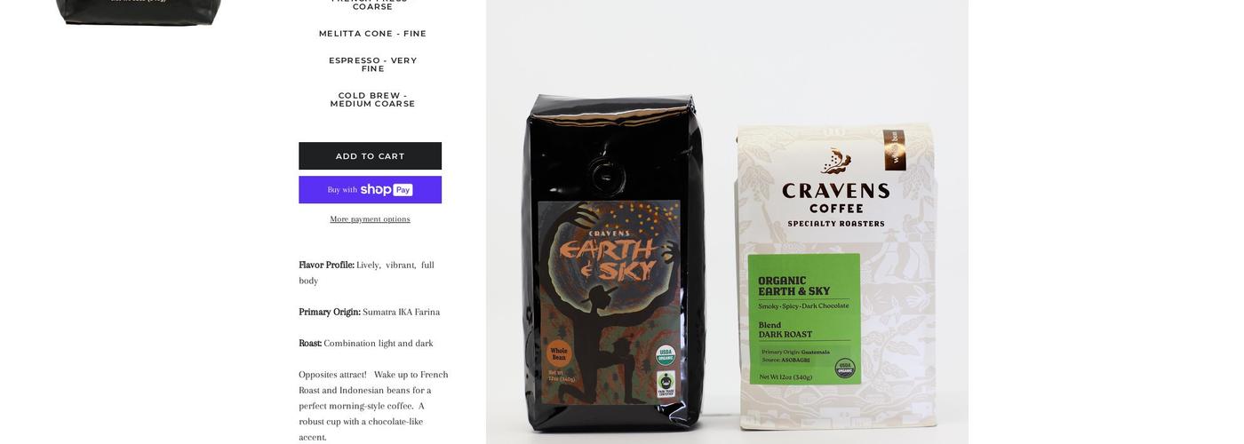 Cravens Coffee Co Menu