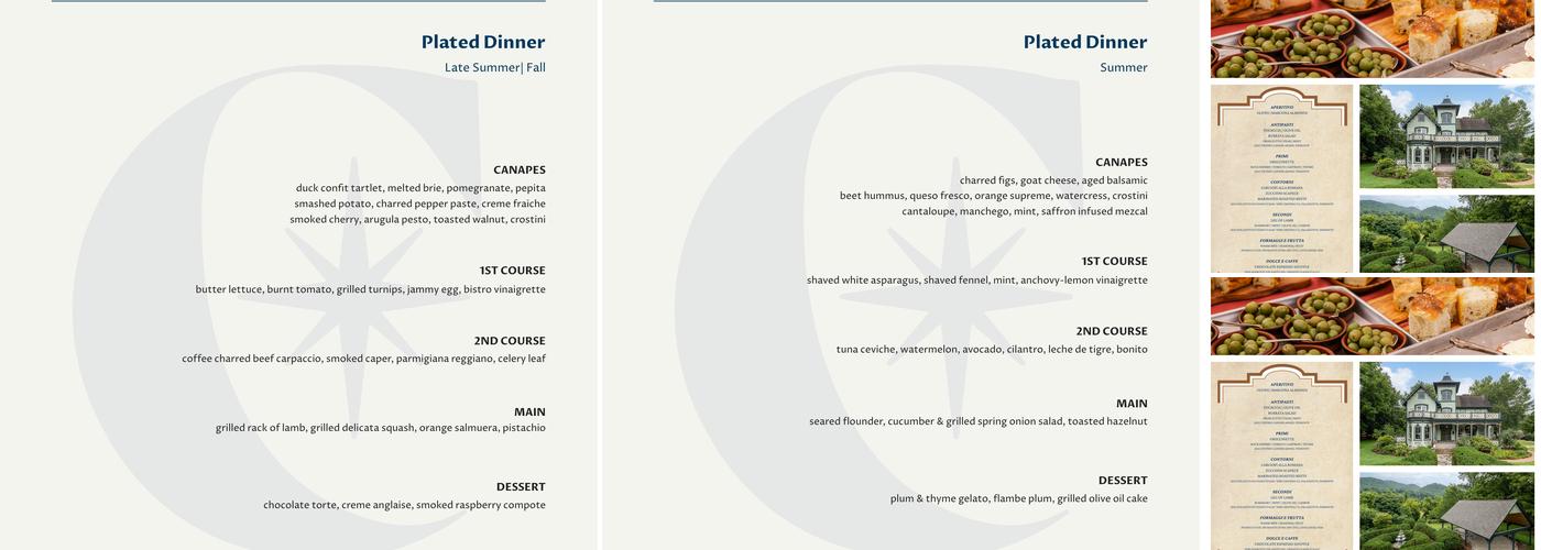 Cielo Catering Menu