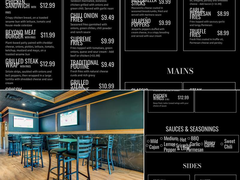 Round Table Tavern Menu
