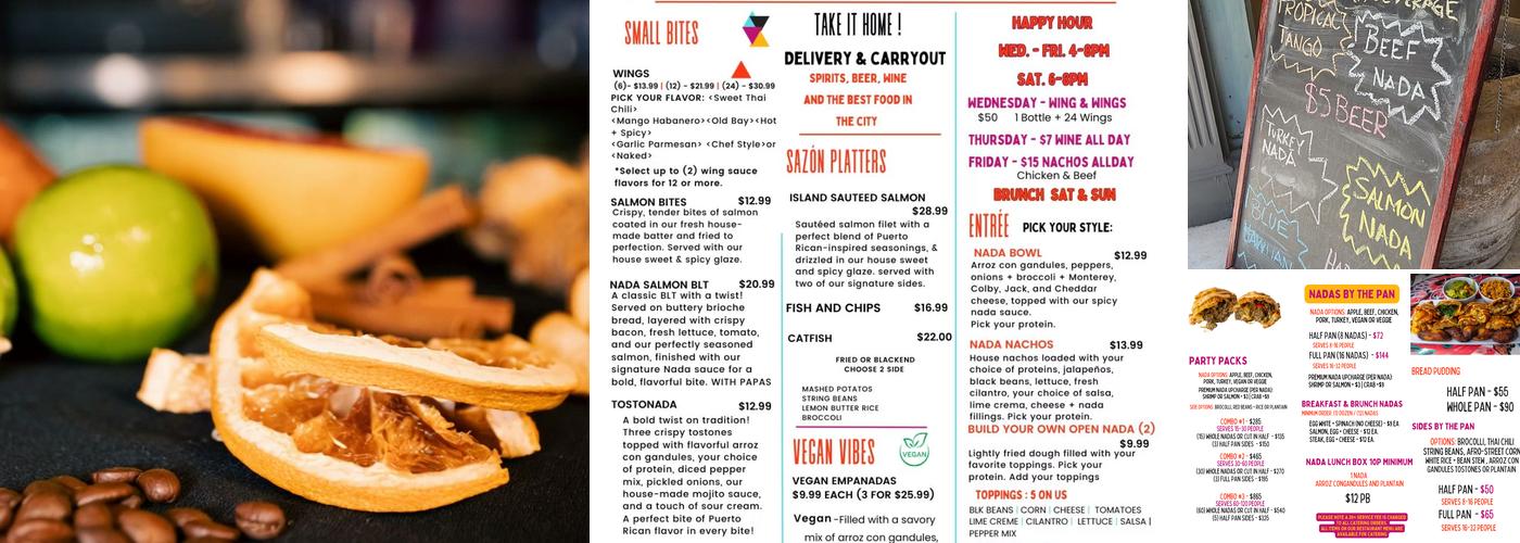 The Empanada Lady Menu