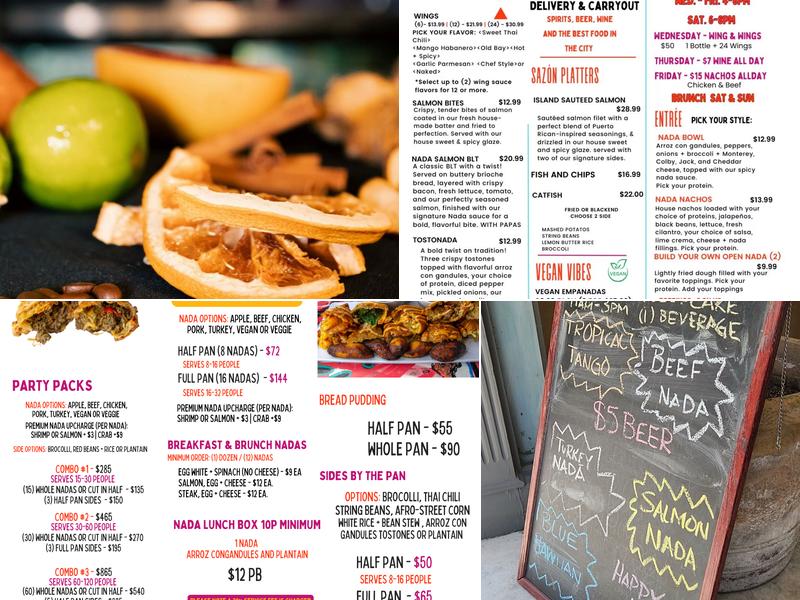 The Empanada Lady Menu