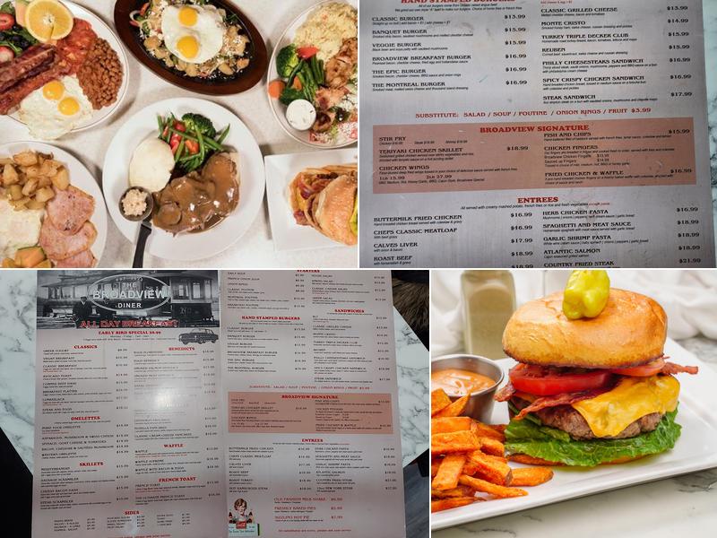 The Broadview Diner Menu