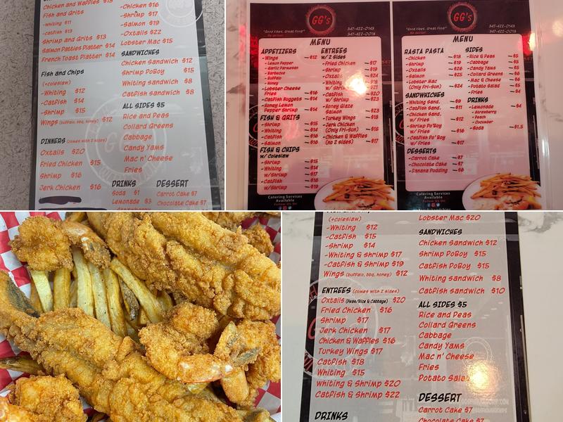 GG'S Fish & Chips Menu