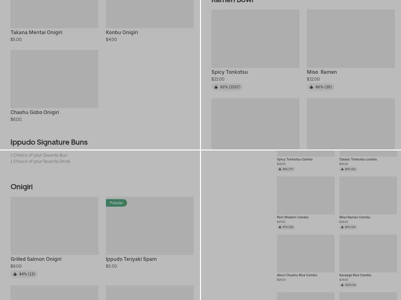 Ippudo Cloud Kitchen - LIC Menu