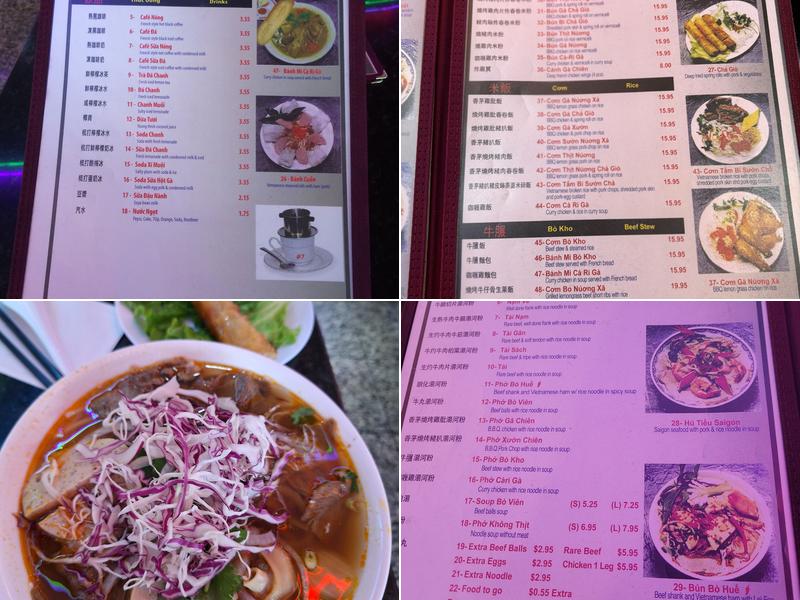 Pho Long Menu