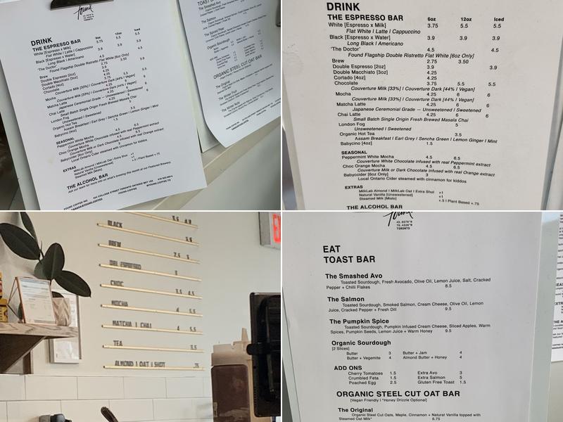 Found Coffee | Bellwoods Menu