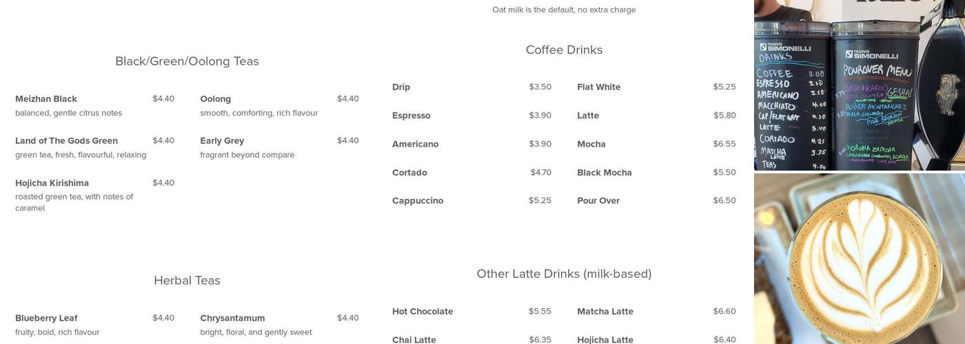 Feast & Fallow Menu
