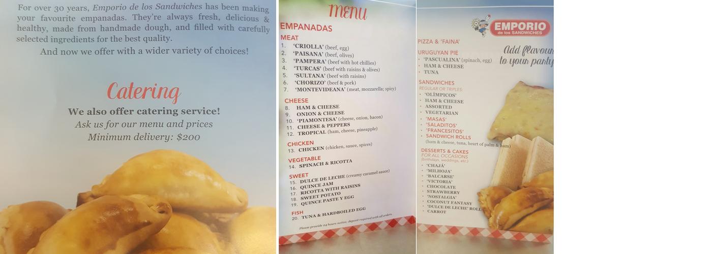Emporio De Los Sandwiches Menu