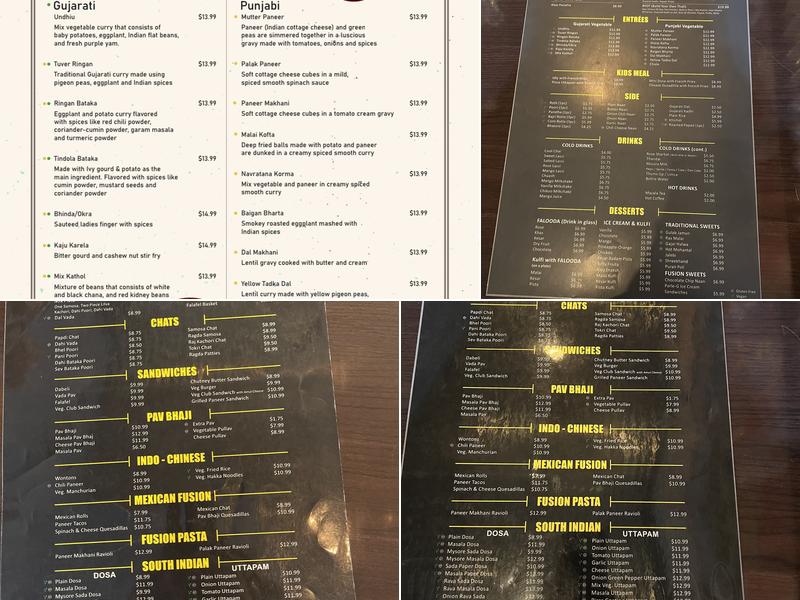 Chowpatty Restaurant Menu