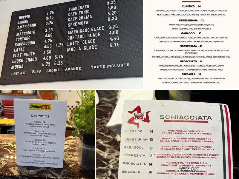 Mano Figa Menu