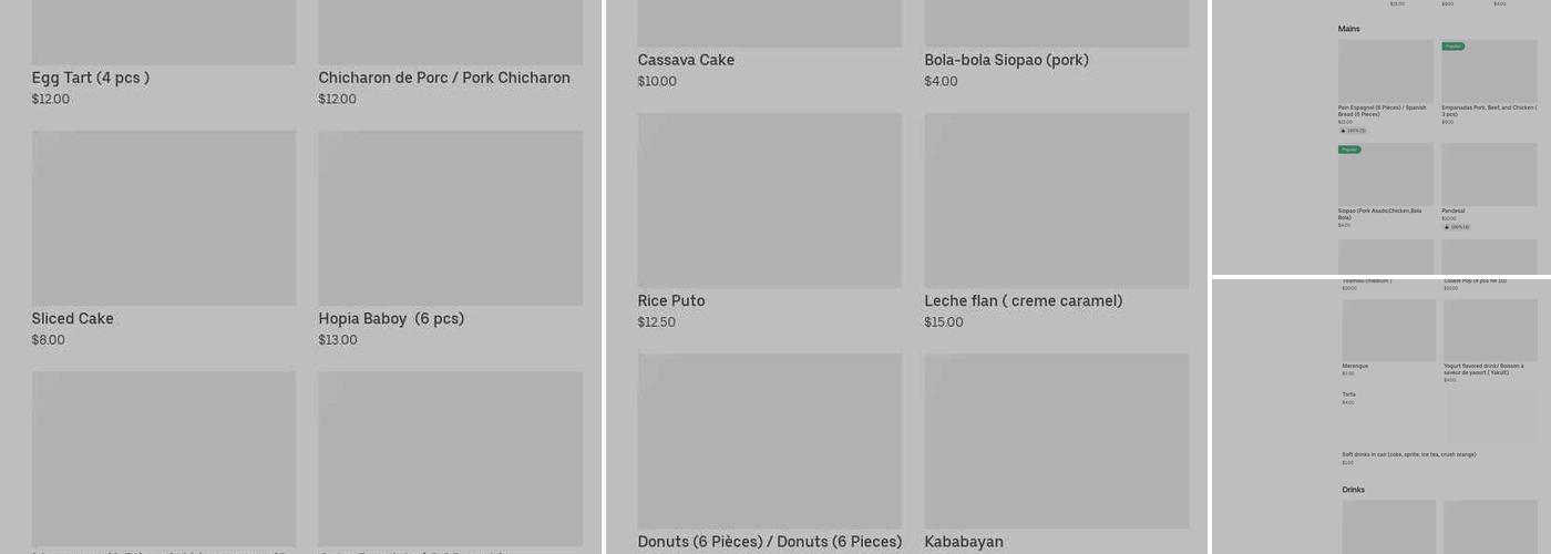 Maison Pains Et Gateaux Menu