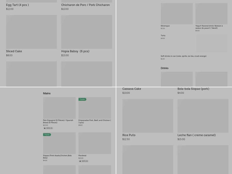 Maison Pains Et Gateaux Menu