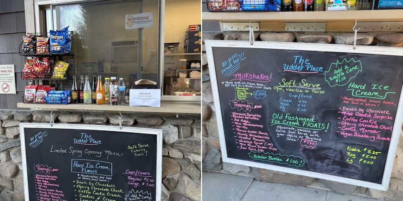 The Udder Place Menu