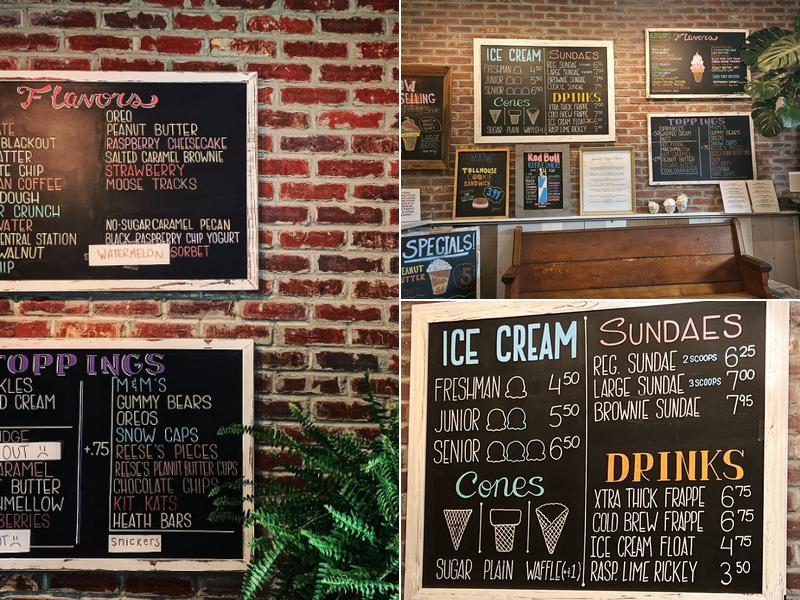 Campus Creamery Menu