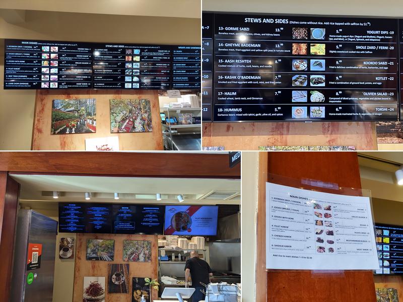 Darband Mediterranean Restaurant Menu