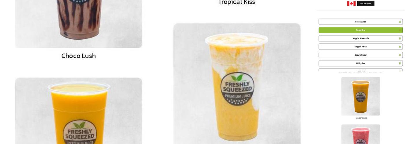 Freshly Squeezed Menu