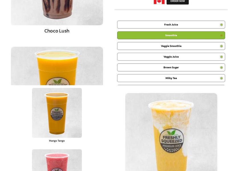 Freshly Squeezed Menu