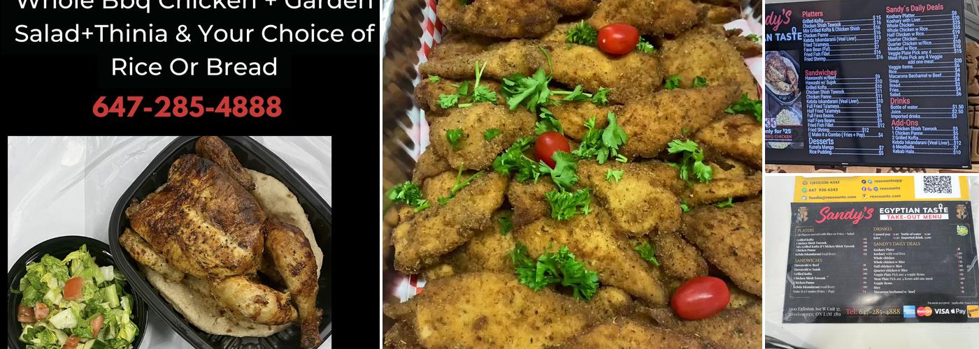 Sandy's Egyptian Taste Catering Menu