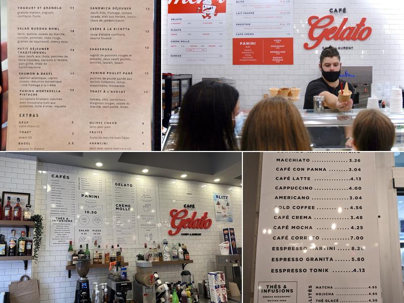 CAFÉ GELATO - ST-LAURENT Menu