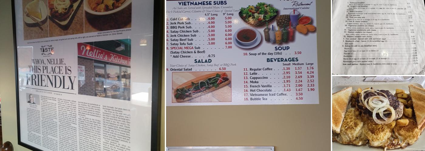 Nellie's Kitchen Menu