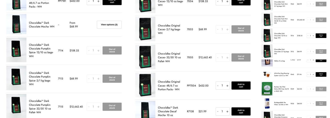 Global Teas, LLC Menu