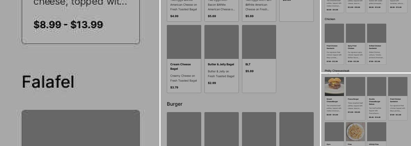 Fresca Burger and Chicken Shack Menu