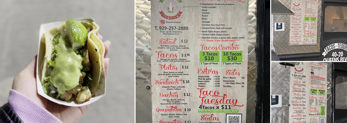 Tacos Sin Tequila Menu