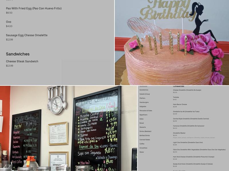 Café Central Menu