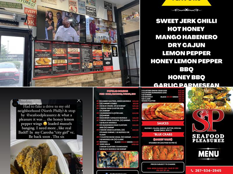 Seafood Pleasurez Menu