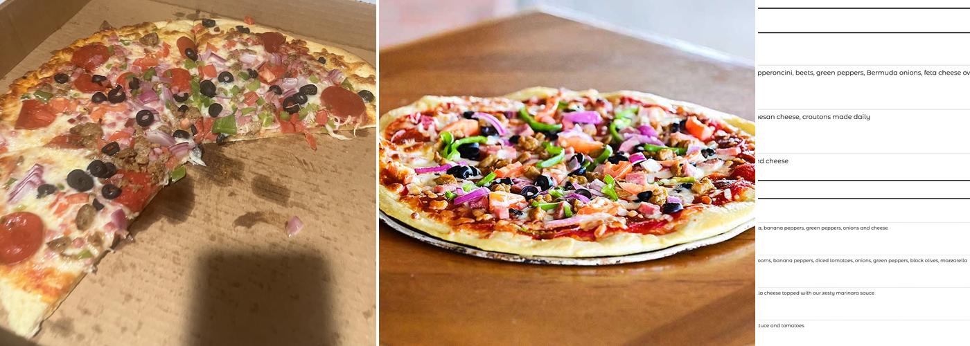 Sassy Pizza Menu
