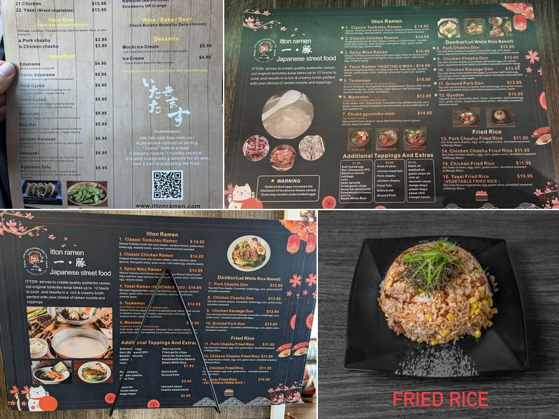 Itton Ramen Menu