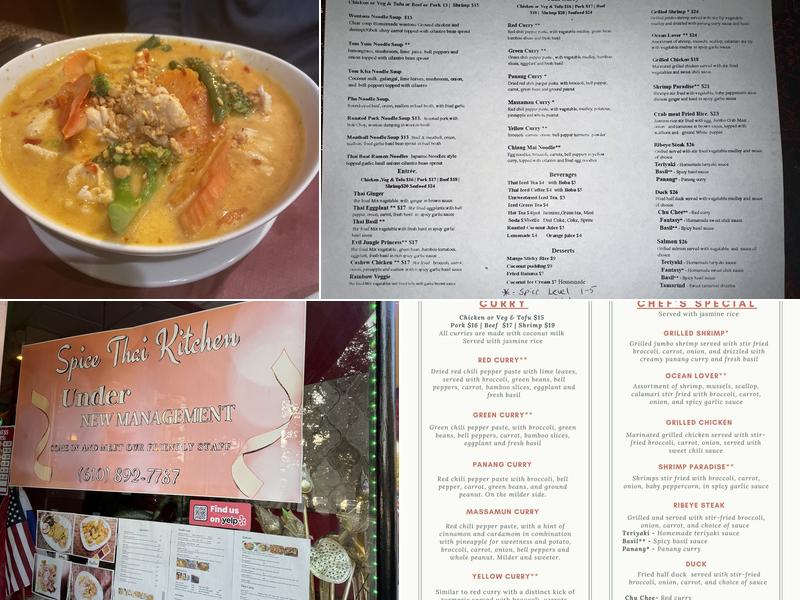 Spice Thai Kitchen Menu