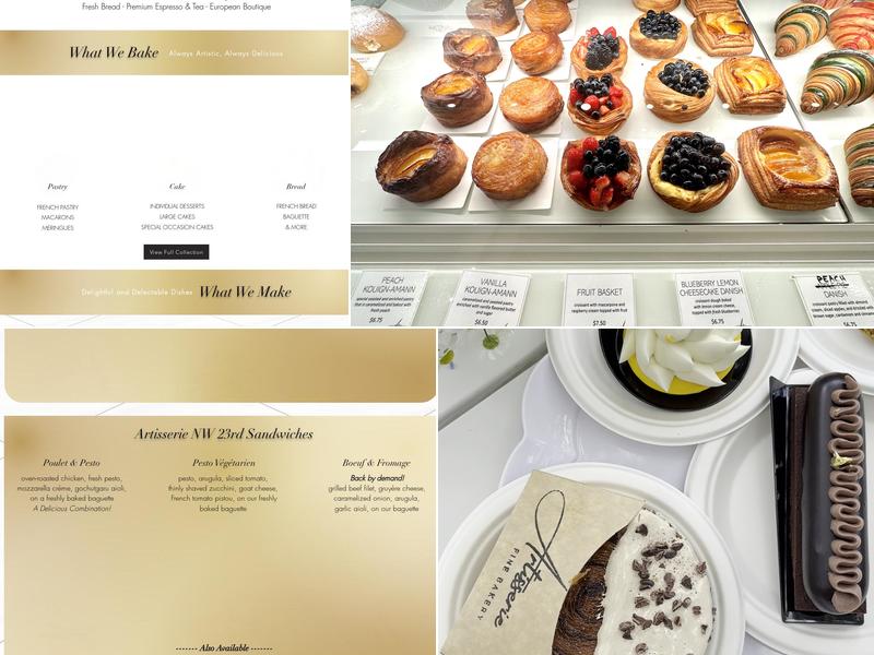 Artisserie Fine Bakery Menu