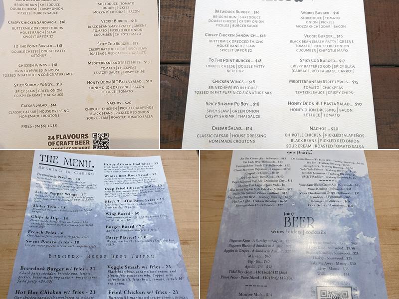 Brewdock Menu