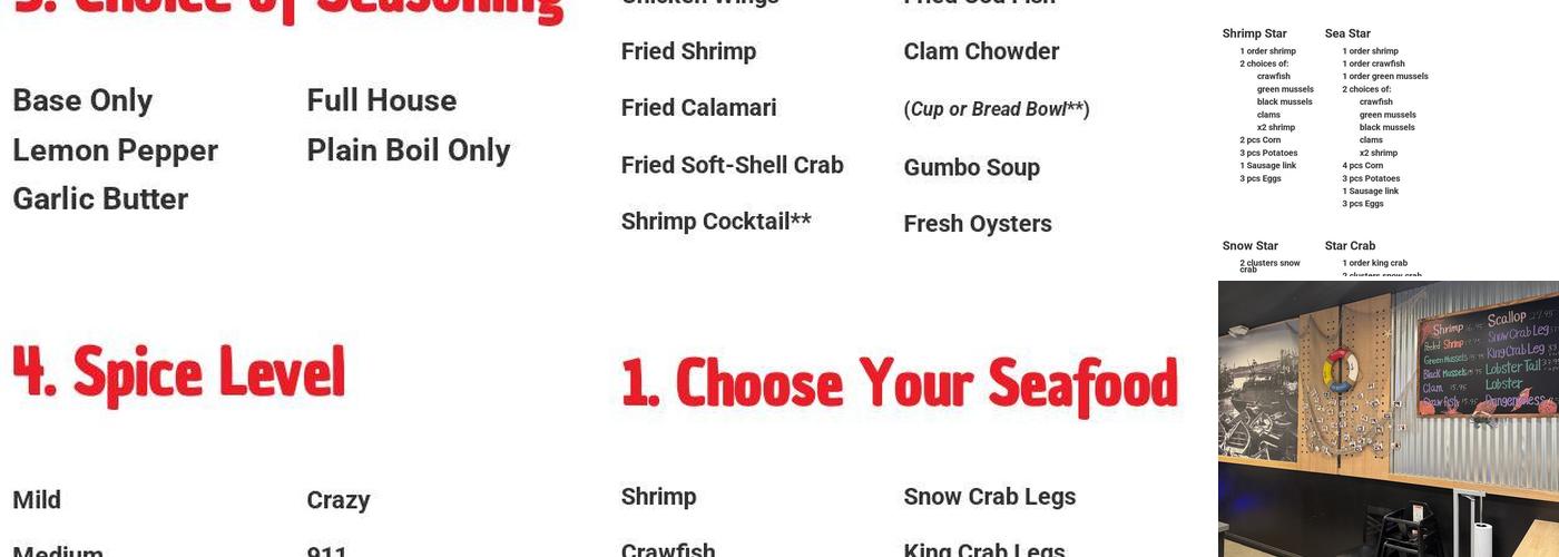 STAR CRAB PANORAMA CITY Menu