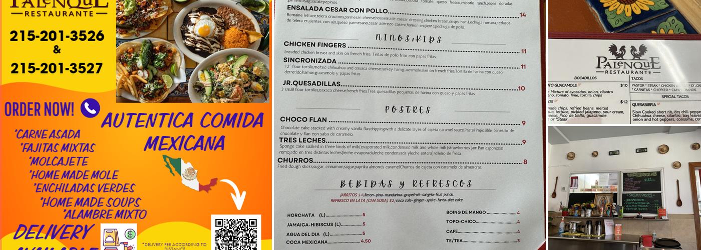Palenque Restaurante Menu
