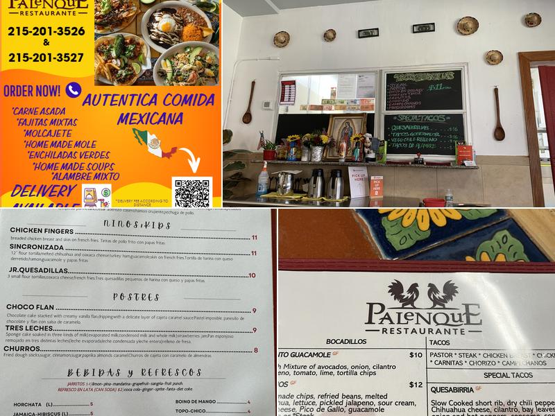 Palenque Restaurante Menu