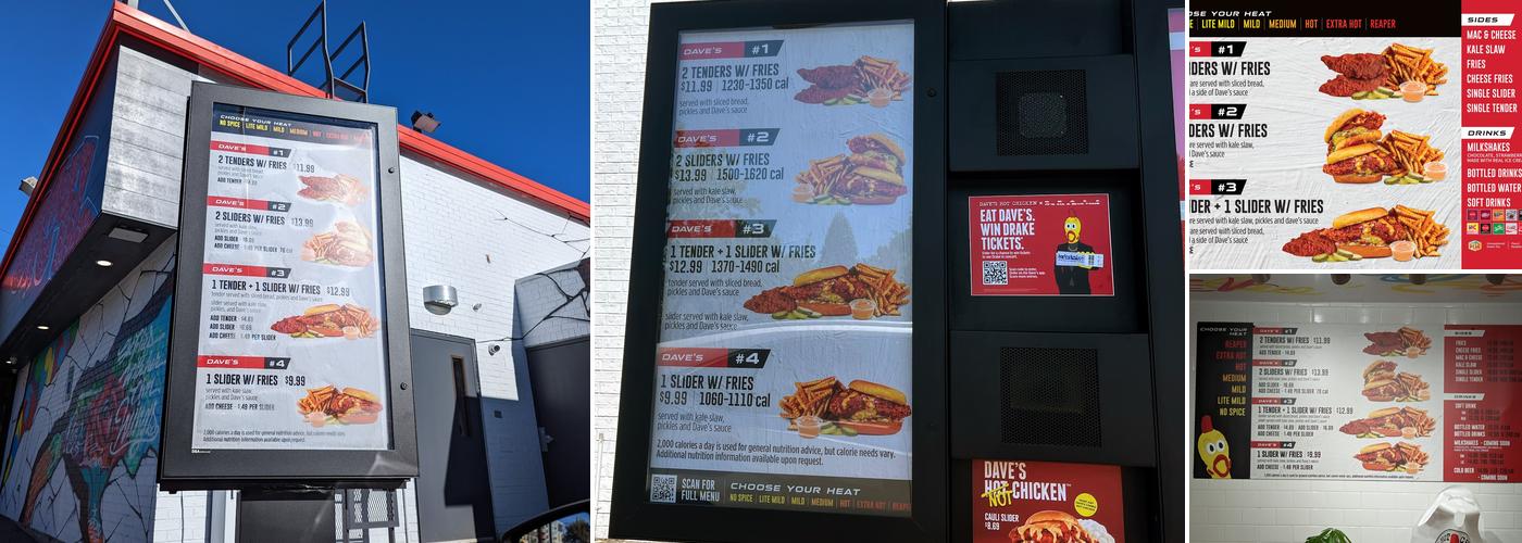 Dave's Hot Chicken Menu