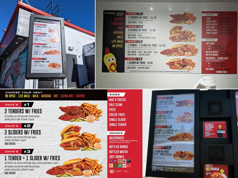 Dave's Hot Chicken Menu