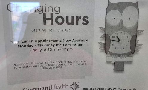 West Tx Family Medicine-Hale 315 W Cleveland, Hale Center Texas 79041