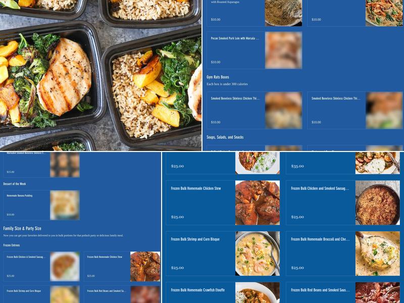 Chef Brandon's Boxes Menu