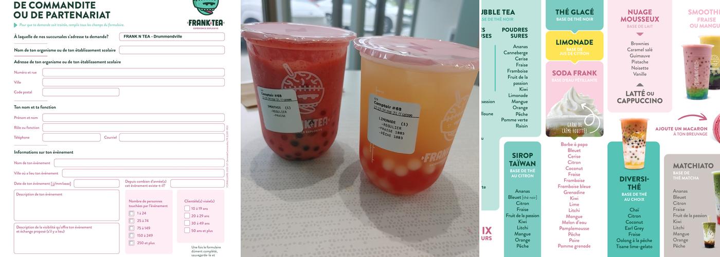 Frank N Tea | Trois-Rivières Menu