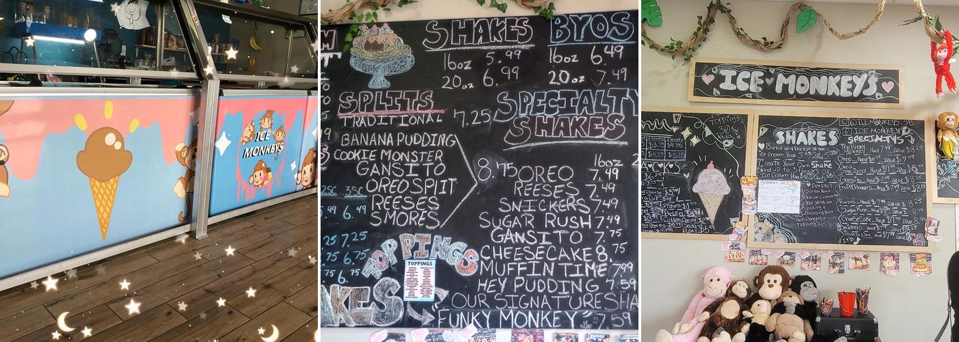 Ice Monkeys Menu