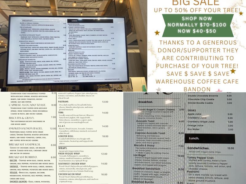 Warehouse Coffee Cafe Menu