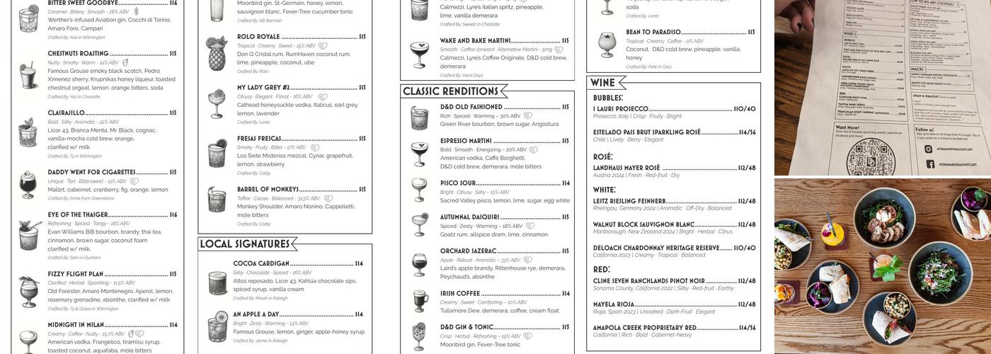 Dram & Draught Menu