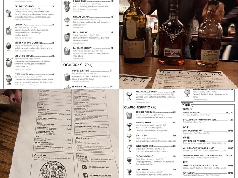 Dram & Draught Menu