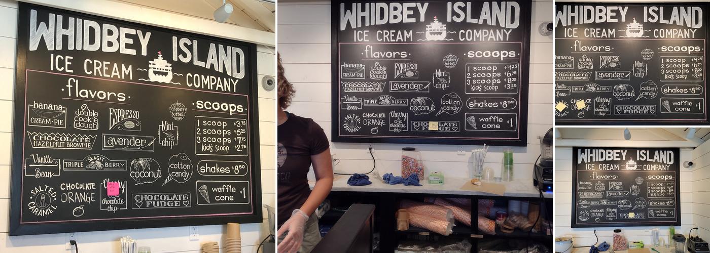 Whidbey Island Ice Cream Co. Menu