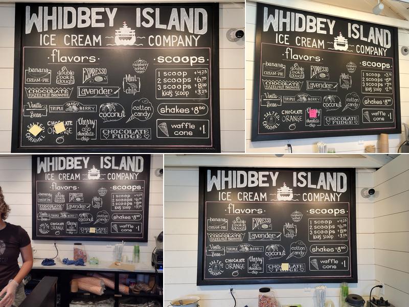 Whidbey Island Ice Cream Co. Menu